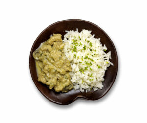 Strogonoff de Cerdo con Arroz Blanco