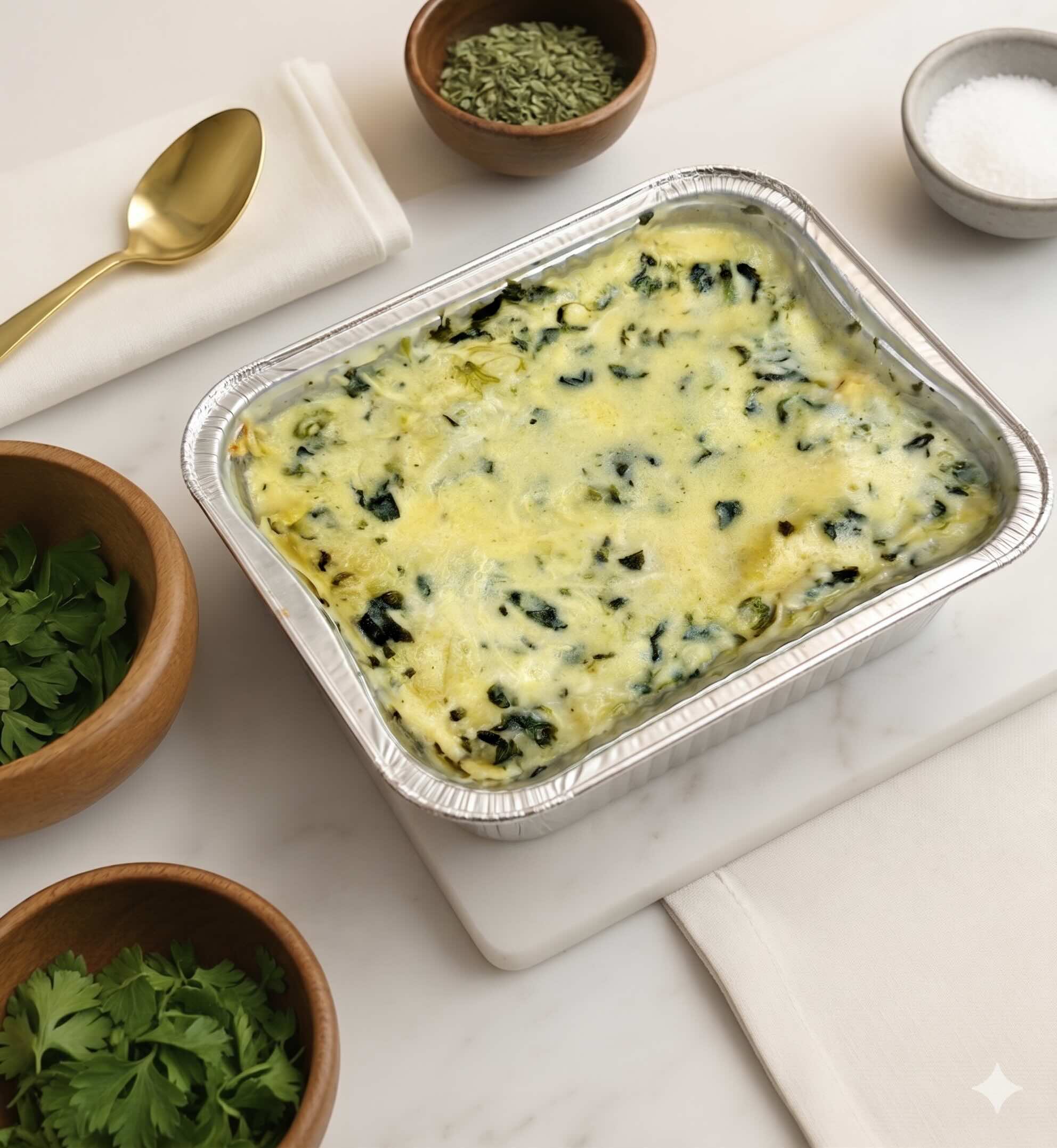 Lasaña Queso Espinaca 400 grs.