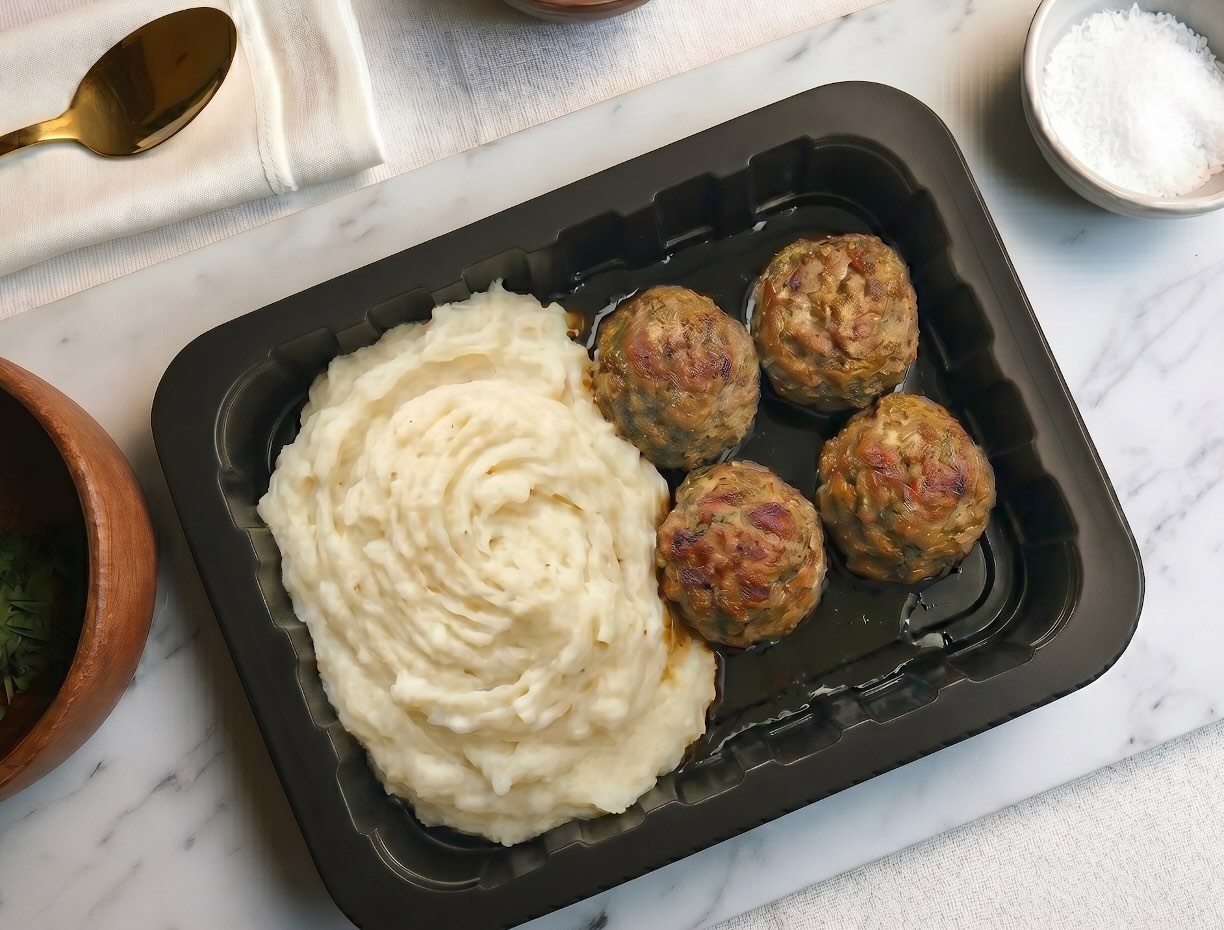 Albóndigas con Puré de Papas