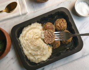 Albóndigas con Puré de Papas