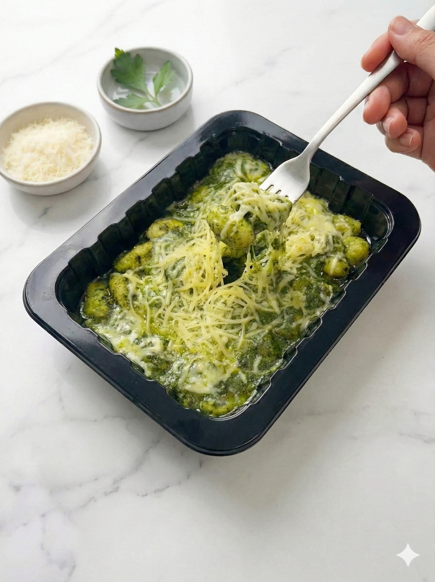 Ñoquis con Pesto de Albahaca