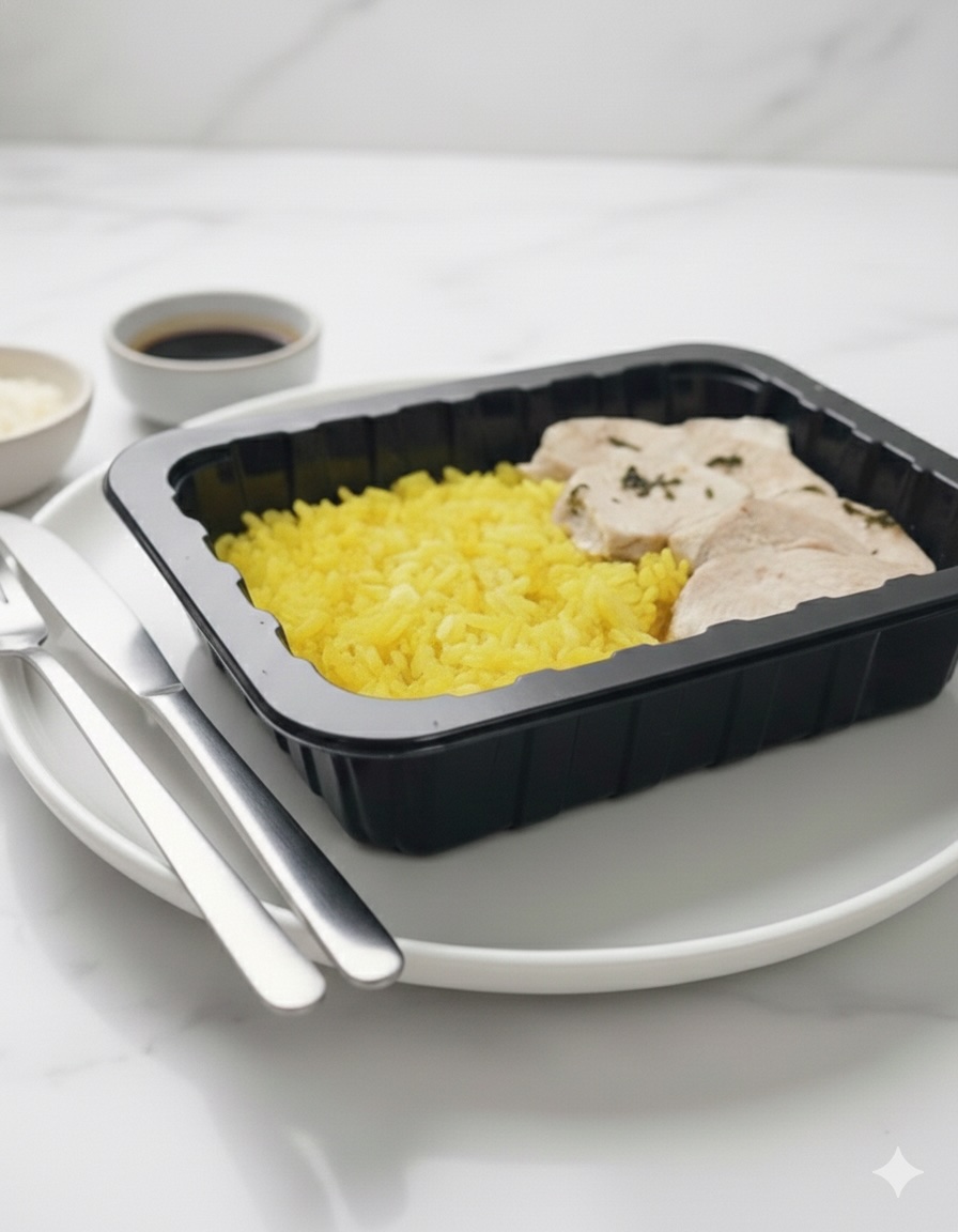 Pechuga de Pollo Asada con Arroz Curry