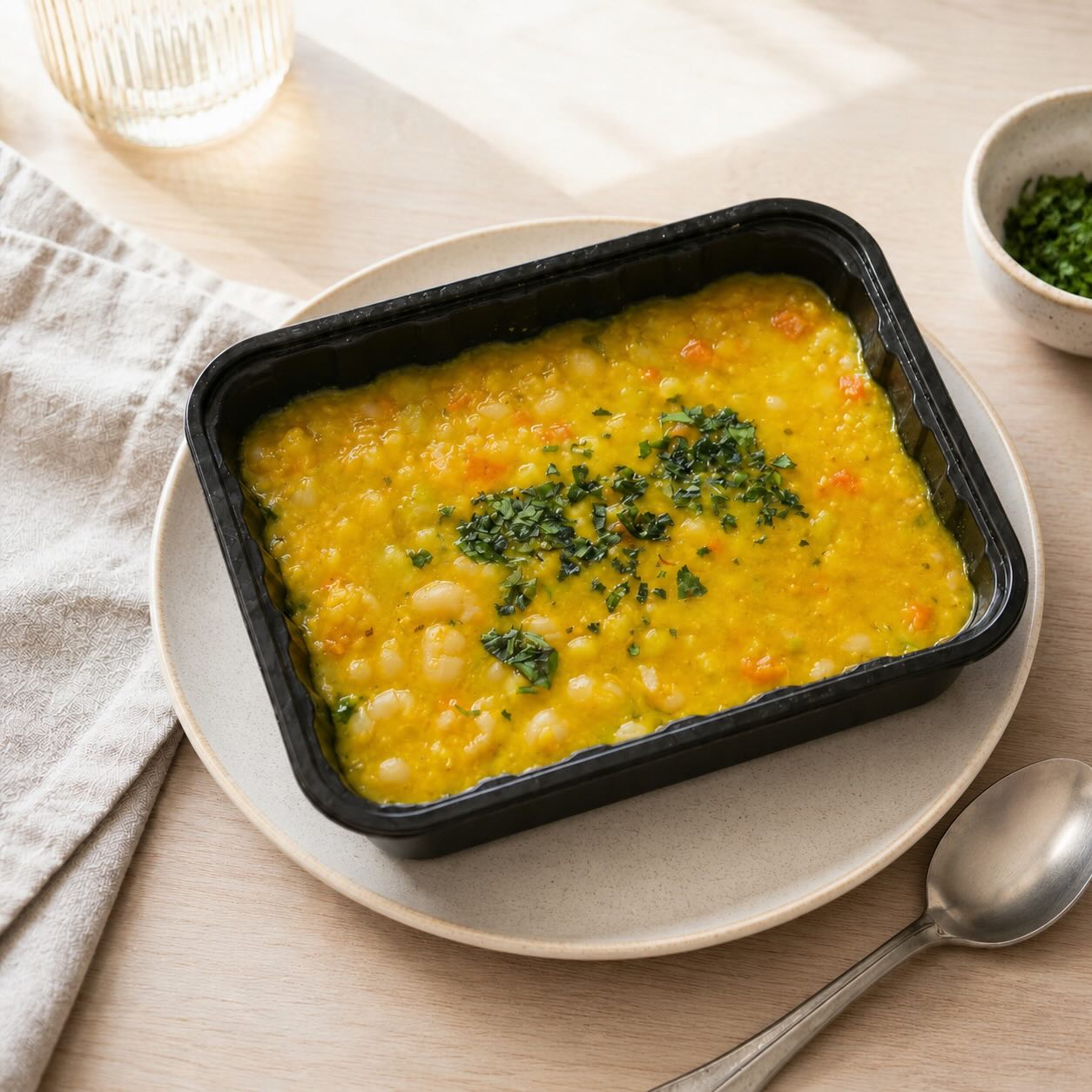 Porotos con mazamorra (Bandeja)