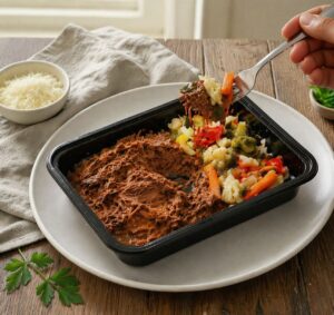 Desmechada  con Verduras Salteadas