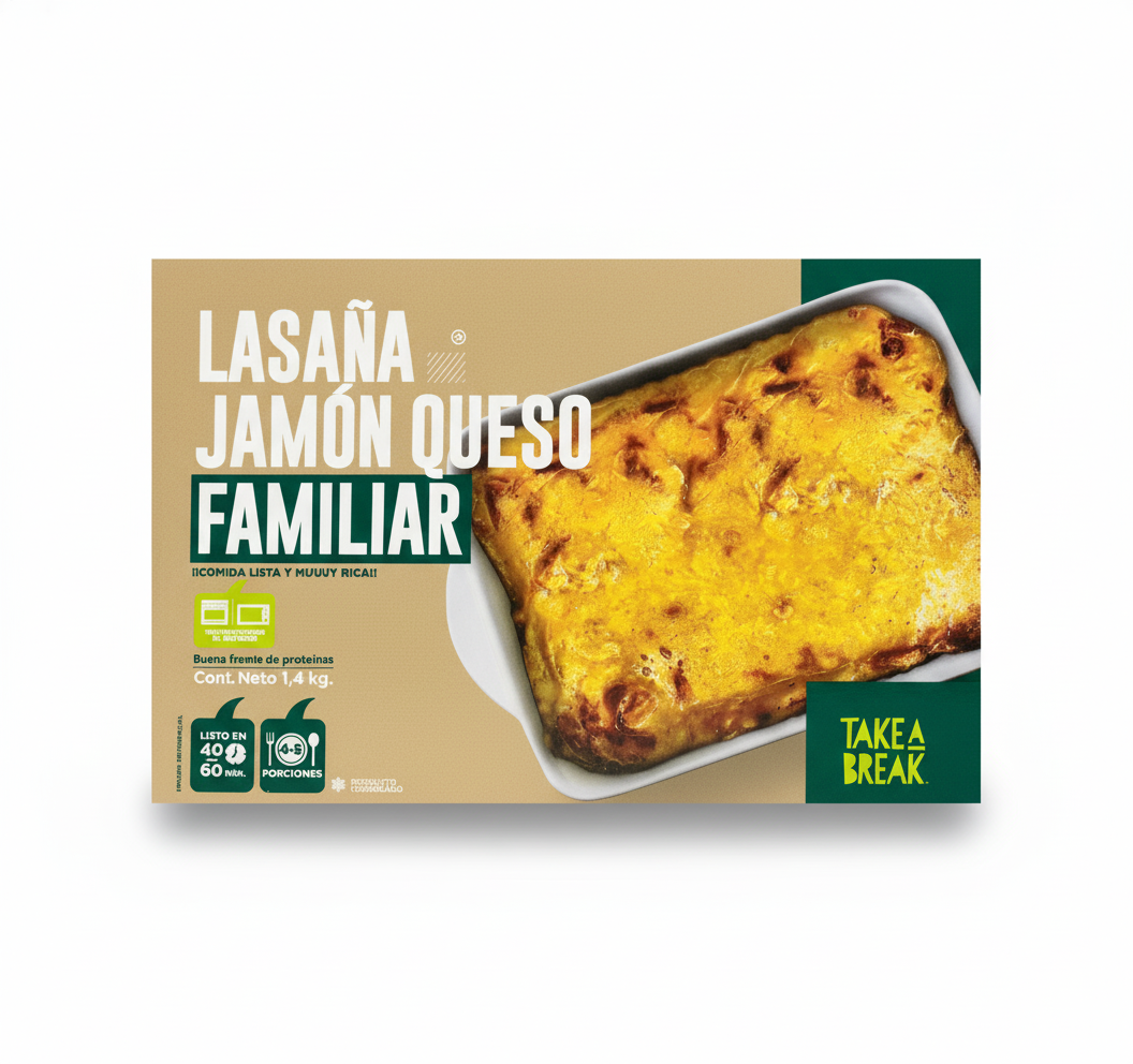 Lasaña Jamón - Queso Familiar