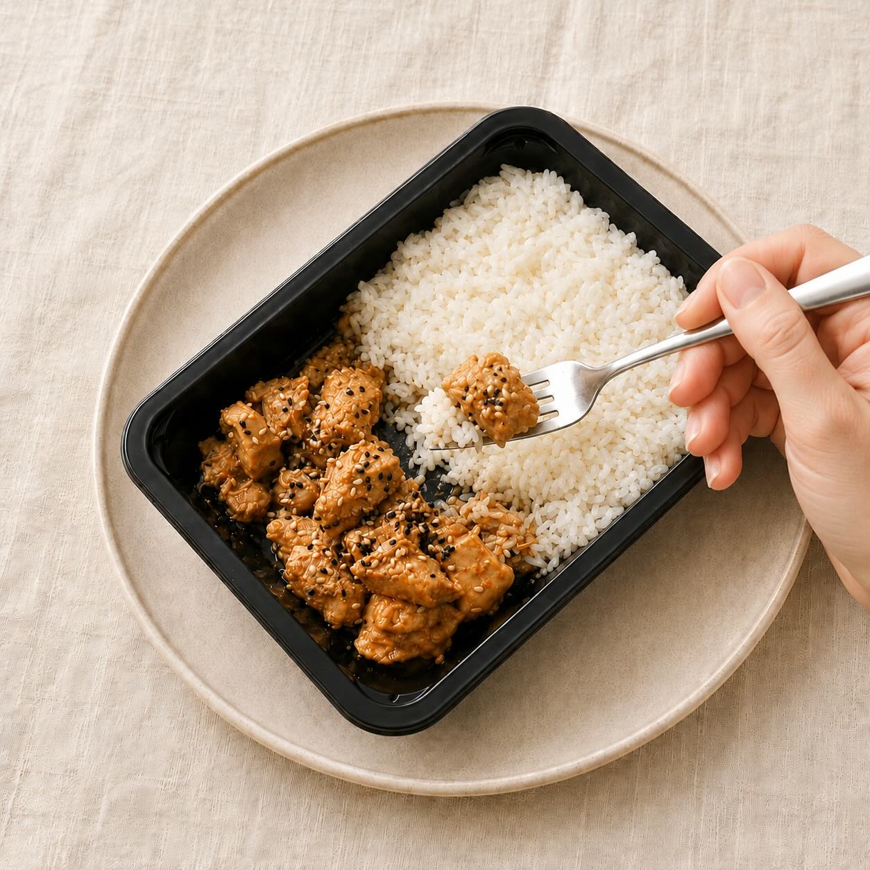 Pollo Teriyaki con Arroz Blanco